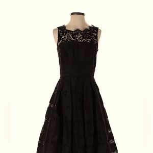 Black house white market A line party dress.